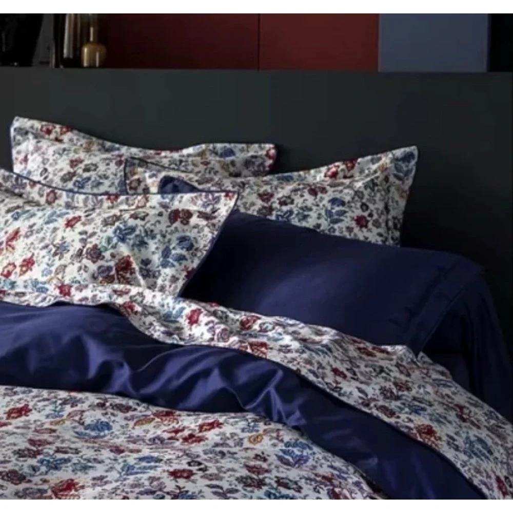 Anne de Solene Paris Fleur de Perse King Flat Sheet & King Fitted Sheet NEW $516